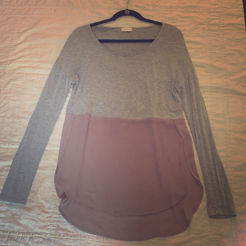 Flowey tunic shirt with paneling